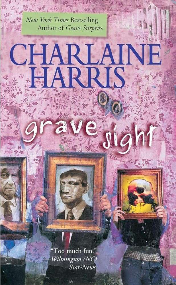 Book cover of Grave Sight showing dark atmospheric design with title and author Charlaine Harris