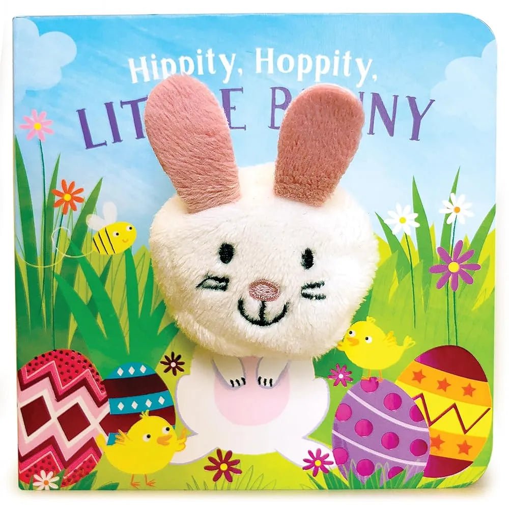 Hippity, Hoppity, Little Bunny - Finger Puppet Board Book for Easter Basket Gifts or Stuffer Ages 0 - 3 - Donna's Book Corner & More