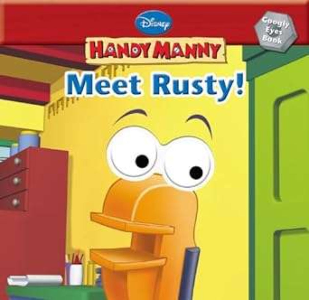 Meet Rusty Disney Handy Manny board book cover showing Rusty the monkey wrench character