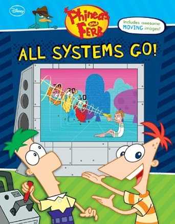 Disney Phineas and Ferb All Systems Go hardcover children's book cover