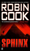 Sphinx by Robin Cook book cover - medical thriller novel set in ancient Egypt featuring archaeologist Erica Baron discovering forbidden treasures