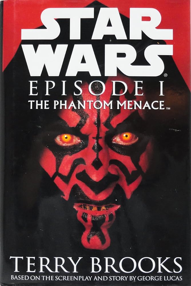 Star Wars Episode 1 The Phantom Menace novel book cover - classic sci-fi prequel