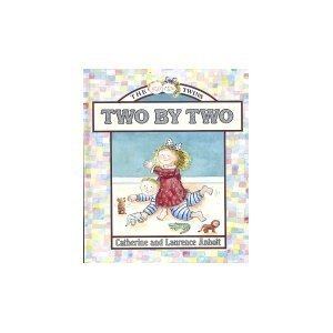 Cover of The Twins Two by Two showing twin children Minnie and Max with Noah's ark animals illustration